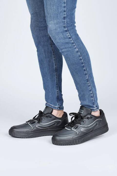 28520 Siyah Erkek Sneaker Günlük Spor Ayakkabı - 4