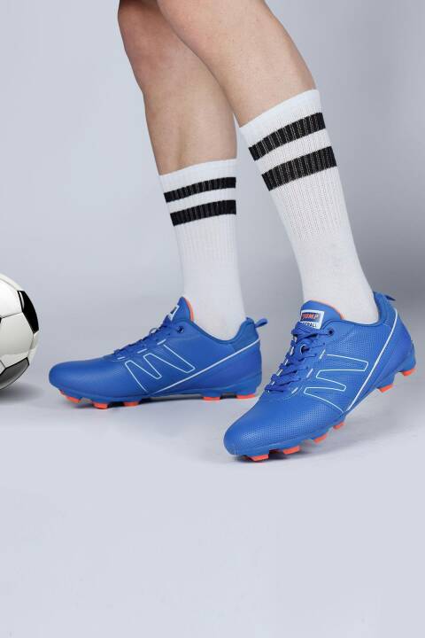 28524 Mavi Çim Halı Saha Krampon Futbol Ayakkabısı - 2
