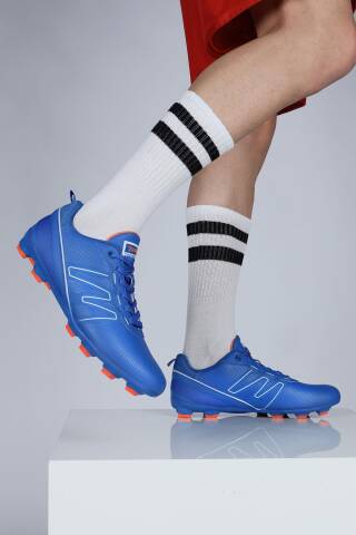 28524 Mavi Çim Halı Saha Krampon Futbol Ayakkabısı - 4
