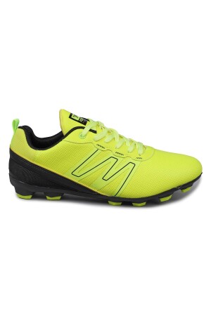 28524 Neon Yeşil - Siyah Çim Halı Saha Krampon Futbol Ayakkabısı 