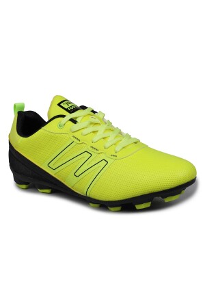 28524 Neon Yeşil - Siyah Çim Halı Saha Krampon Futbol Ayakkabısı - 5