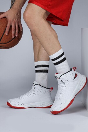 28531 Beyaz - Kırmızı Erkek Basketbol Spor Ayakkabısı - Jump (1)