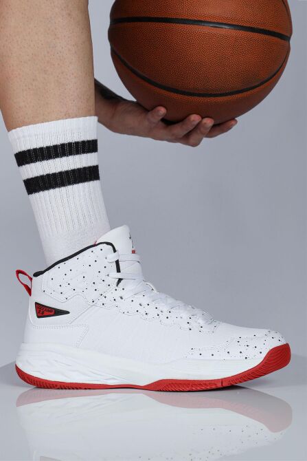 28531 Beyaz - Kırmızı Erkek Basketbol Spor Ayakkabısı - 3