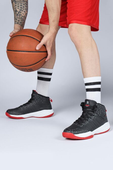 28531 Siyah - Beyaz Erkek Basketbol Spor Ayakkabısı - 3
