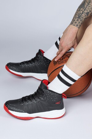 28531 Siyah - Beyaz Erkek Basketbol Spor Ayakkabısı - 5