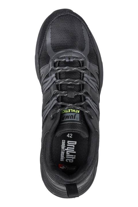 28595 Siyah - Neon Yeşil Erkek Yürüyüş Koşu Spor Ayakkabı - 8