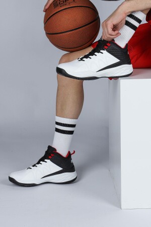 28652 Beyaz - Siyah Erkek Basketbol Spor Ayakkabısı - Jump (1)