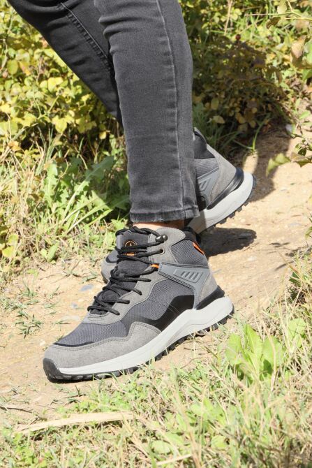 28655 Gri Erkek Su Geçirmez Outdoor Bot Spor Ayakkabı - 3