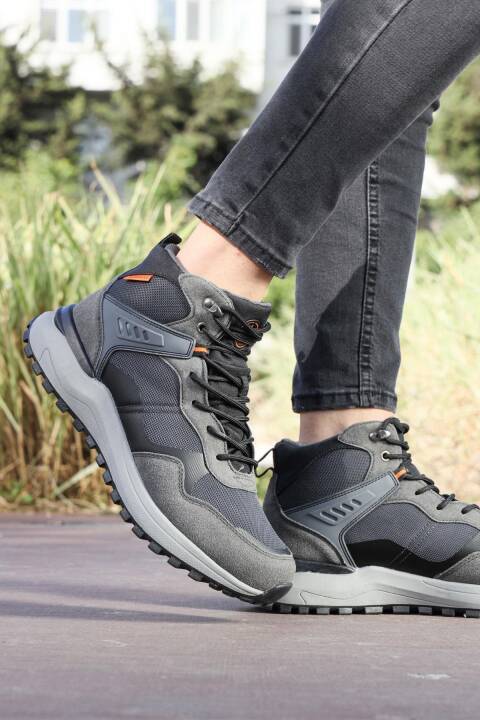 28655 Gri Erkek Su Geçirmez Outdoor Bot Spor Ayakkabı - 2