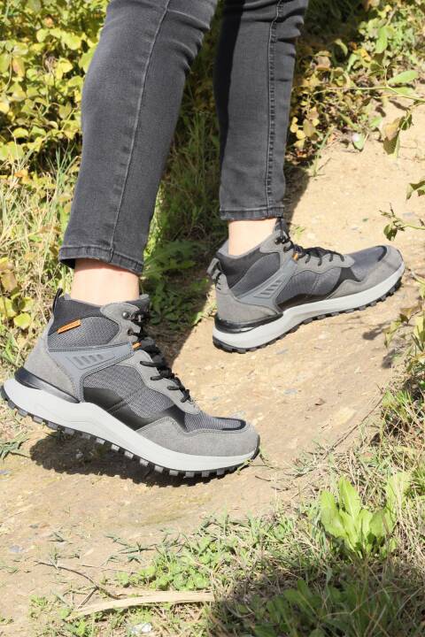 28655 Gri Erkek Su Geçirmez Outdoor Bot Spor Ayakkabı - 4