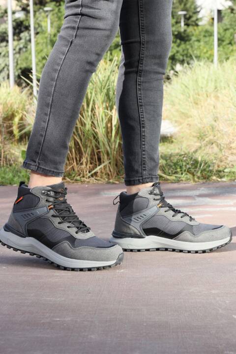 28655 Gri Erkek Su Geçirmez Outdoor Bot Spor Ayakkabı - 5
