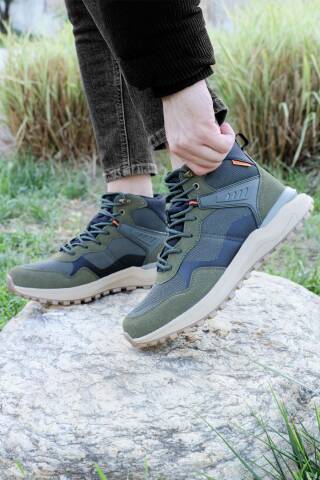 28655 Haki - Siyah Erkek Su Geçirmez Outdoor Bot Spor Ayakkabı - Jump (1)