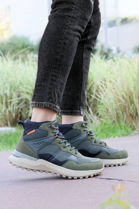28655 Haki - Siyah Erkek Su Geçirmez Outdoor Bot Spor Ayakkabı - 4