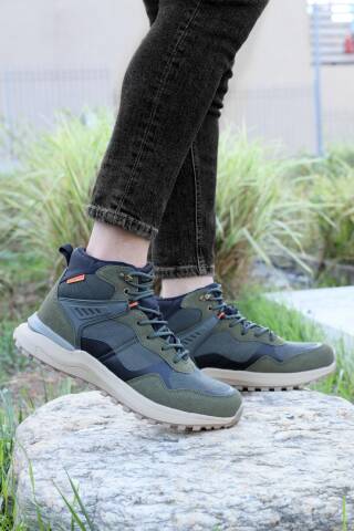 28655 Haki - Siyah Erkek Su Geçirmez Outdoor Bot Spor Ayakkabı - 5