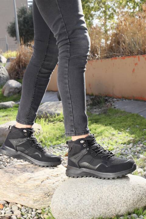 28655 Siyah Erkek Su Geçirmez Outdoor Bot Spor Ayakkabı - 3