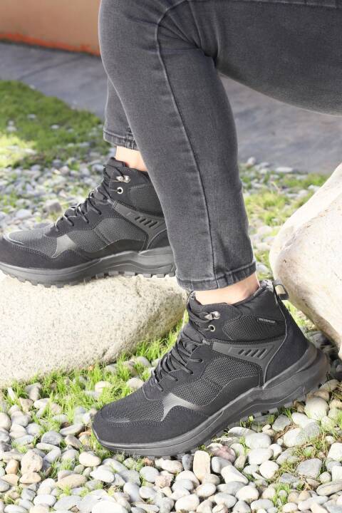 28655 Siyah Erkek Su Geçirmez Outdoor Bot Spor Ayakkabı - 4