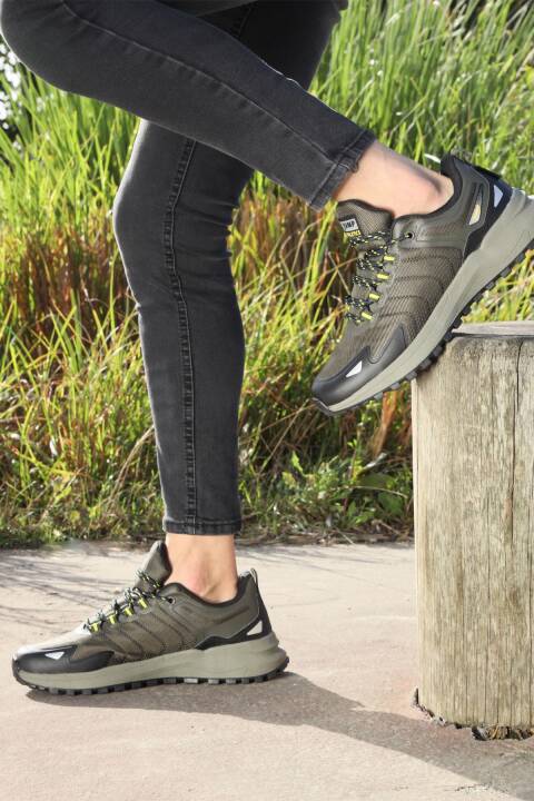 28679 Haki - Siyah Erkek Su Geçirmez Outdoor Spor Ayakkabı - 5