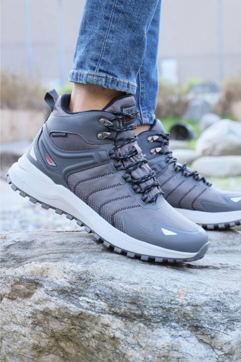 28680 Gri Erkek Su Geçirmez Outdoor Bot Spor Ayakkabı - 2