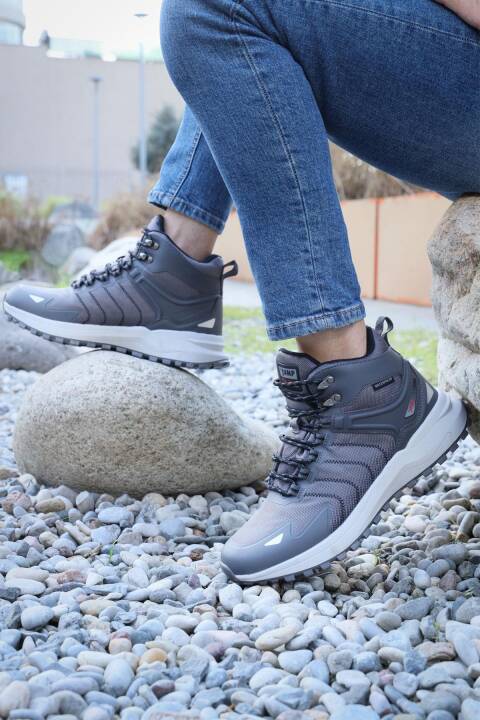 28680 Gri Erkek Su Geçirmez Outdoor Bot Spor Ayakkabı - 5