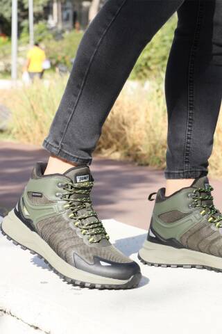 28680 Haki - Siyah Erkek Su Geçirmez Outdoor Bot Spor Ayakkabı - Jump (1)