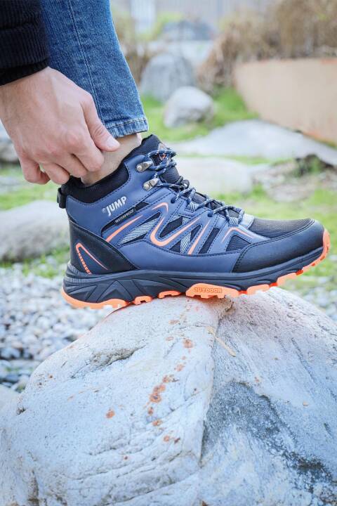28682 Lacivert - Siyah Erkek Su Geçirmez Outdoor Bot Spor Ayakkabı - 4