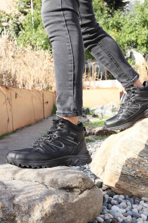 28682 Siyah Erkek Su Geçirmez Outdoor Bot Spor Ayakkabı - 4