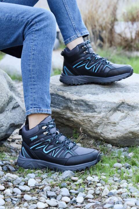 28682 Siyah - Gri Erkek Su Geçirmez Outdoor Bot Spor Ayakkabı - 5