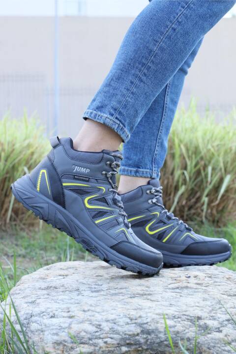 28682 Siyah - Yeşil Erkek Su Geçirmez Outdoor Bot Spor Ayakkabı - 5