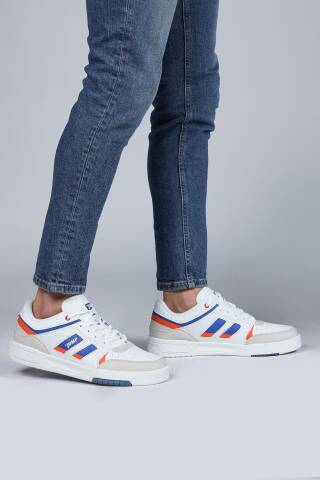 28693 Beyaz - Mavi Erkek Sneaker Günlük Spor Ayakkabı - 3