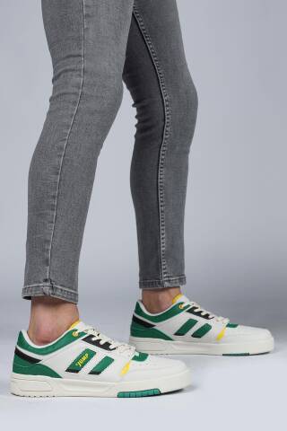 28693 Beyaz - Yeşil Erkek Sneaker Günlük Spor Ayakkabı - Jump (1)
