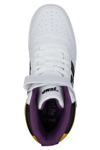 28708 Yüksek Bilekli Beyaz - Siyah Kadın Sneaker Günlük Spor Ayakkabı - 7
