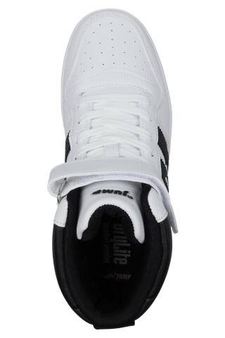 28708 Yüksek Bilekli Beyaz - Siyah Kadın Sneaker Günlük Spor Ayakkabı - 6