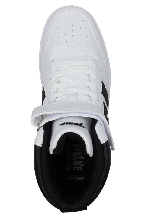 28708 Yüksek Bilekli Beyaz - Siyah Kadın Sneaker Günlük Spor Ayakkabı - 6