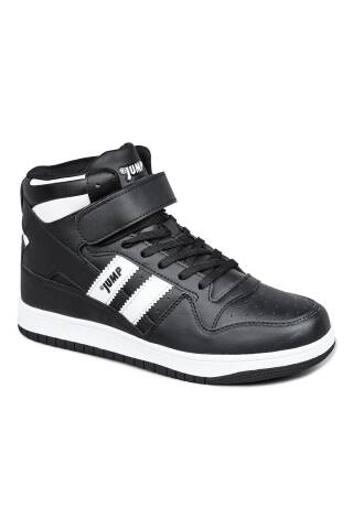28708 Yüksek Bilekli Siyah - Beyaz Kadın Sneaker Günlük Spor Ayakkabı - 3
