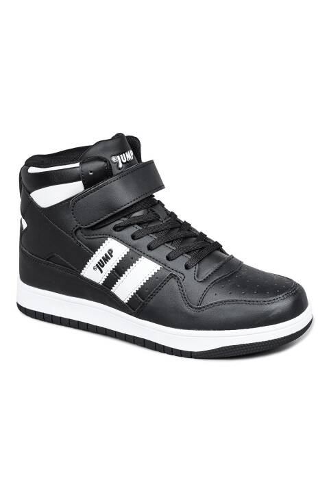 28708 Yüksek Bilekli Siyah - Beyaz Kadın Sneaker Günlük Spor Ayakkabı - 3