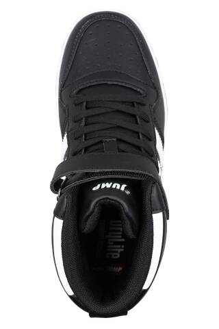 28708 Yüksek Bilekli Siyah - Beyaz Kadın Sneaker Günlük Spor Ayakkabı - 4