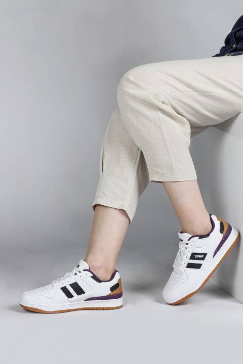 28709 Beyaz - Siyah Kadın Sneaker Günlük Spor Ayakkabı - 3