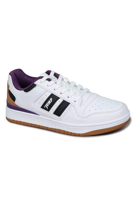 28709 Beyaz - Siyah Kadın Sneaker Günlük Spor Ayakkabı - 8