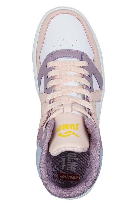 28746 Yüksek Bilekli Somon Pembe - Mor Kadın Sneaker Günlük Spor Ayakkabı - 8