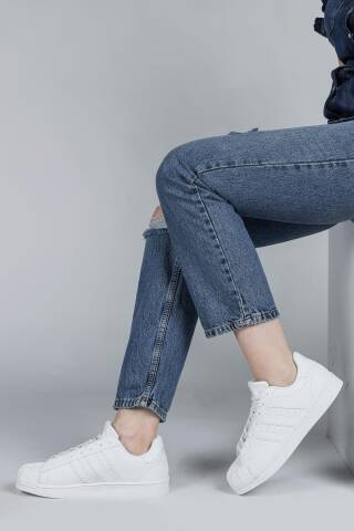 28787 Beyaz Kadın Sneaker Günlük Spor Ayakkabı - 3