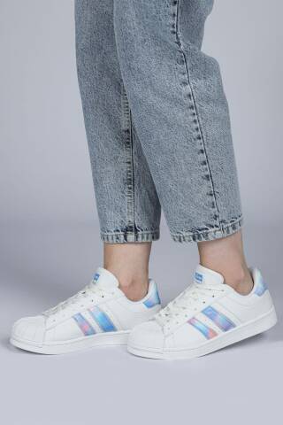 28787 Beyaz Kadın Sneaker Günlük Spor Ayakkabı - Jump (1)