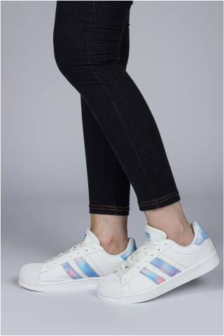 28787 Beyaz Kadın Sneaker Günlük Spor Ayakkabı - 3
