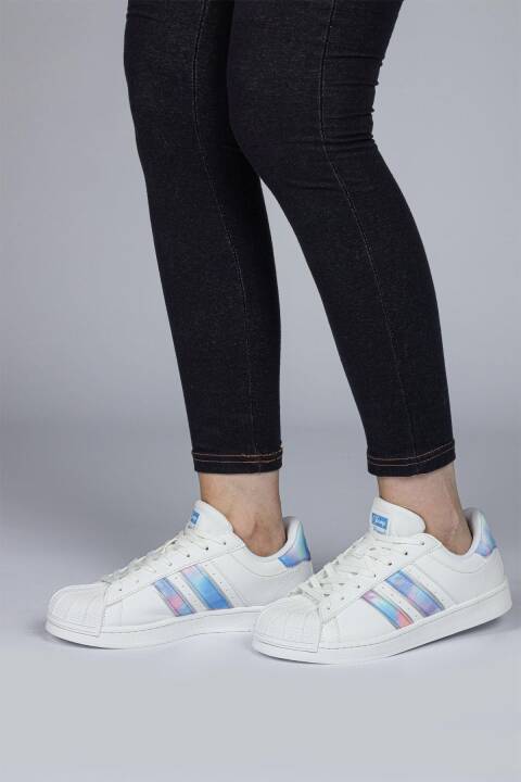 28787 Beyaz Kadın Sneaker Günlük Spor Ayakkabı - 4