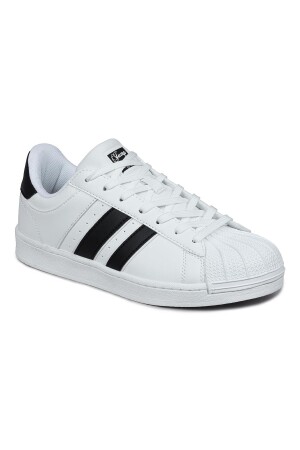 28787 Beyaz - Siyah Kadın Sneaker Günlük Spor Ayakkabı - 6