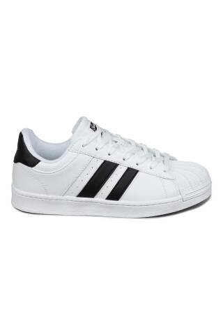 28787 Beyaz - Siyah Kadın Sneaker Günlük Spor Ayakkabı - Jump