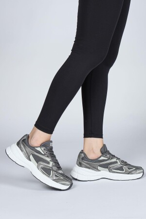28790 Gri Kadın Sneaker Günlük Spor Ayakkabı - 4