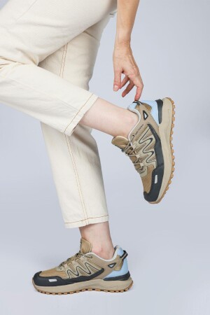 28792 Bej - Gri Kadın Outdoor Spor Ayakkabı - Jump (1)