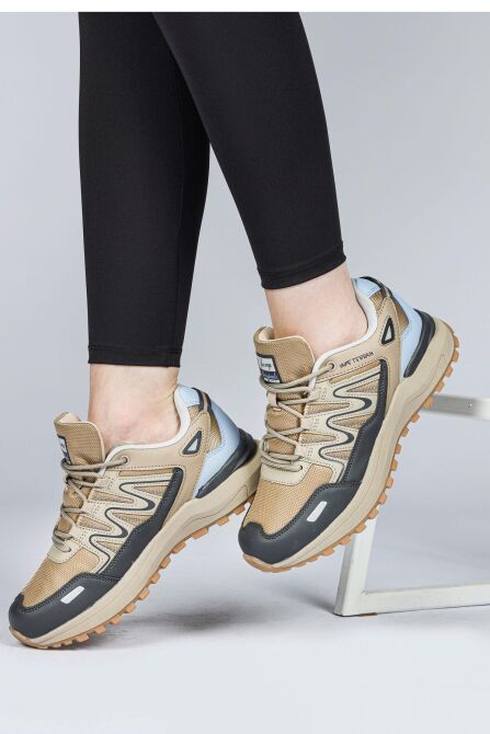 28792 Bej - Gri Kadın Outdoor Spor Ayakkabı - 4