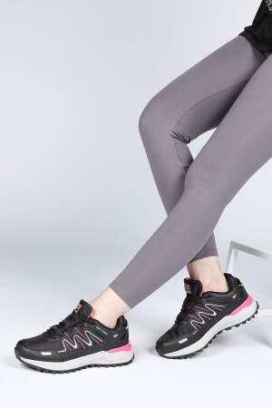 28792 Siyah - Fuşya Kadın Outdoor Spor Ayakkabı - 4