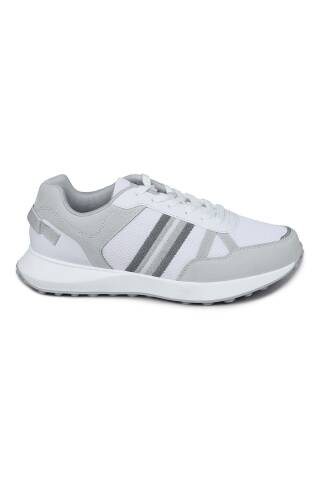 29052 Beyaz - Gri Erkek Sneaker Günlük Spor Ayakkabı - Jump